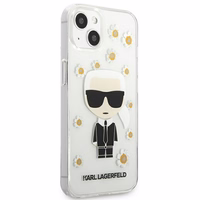 Karl Lagerfeld Flower Ikonik Karl dėklas telefonui iPhone 13 mini - skaidrus