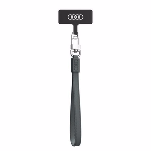 Audi universalus telefono dirželis 28cm 10mm odinis pilkas AU-HSLSL-GT/D1-GY