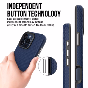 Dėklas Perfectionists Triangle Mag Case Apple iPhone 15 Pro Max tamsiai mėlynas