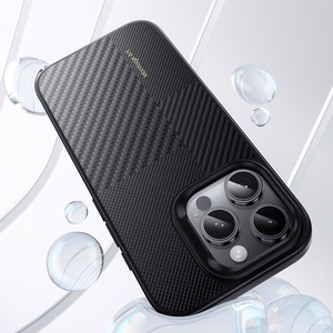 Benks Montage magnetinis Armor Pro Kevlar dėklas su metaliniu rėmeliu 600D+1500D Iphone 16 telefonui juodas