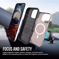 Dėklas Perfectionists Triangle Mag Case Apple iPhone 13 Pro rožinio aukso