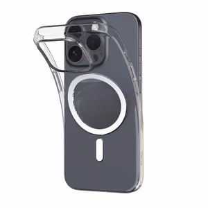 Puro 03 Mag Magnetinis silikoninis dėklas telefonui iPhone 16 Pro - permatomas
