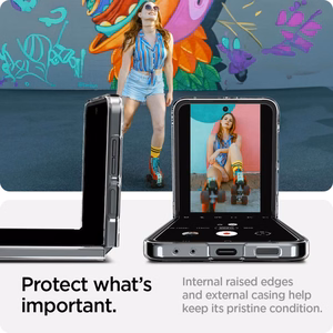 Spigen Airskin dėklas telefonui Samsung Galaxy Z Flip 6 - skaidrus