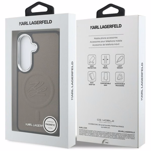 Karl Lagerfeld dėklas Embossed Ring Initials MagSafe Samsung Galaxy S26 Plus rudas
