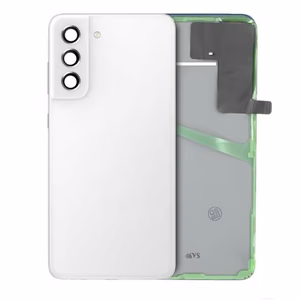 Galinis dangtelis skirtas Samsung G990 S21 FE / Baltas / (su kameros lęšiu) OEM