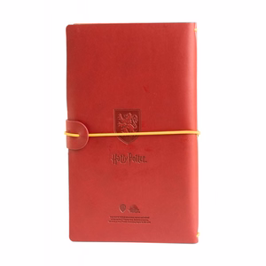 Harry Potter Gryffindor odinė kelioninė užrašinė, 12 × 19,6 cm, raudona