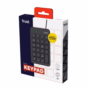 Trust 22221 skaičių klaviatūra Knyginis kompiuteris / kompiuteris USB Juoda