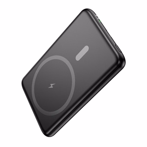 Išorinė baterija Hoco 5000 mAh QC PD 2A 20W itin plona J140A juoda, suderinama su MagSafe