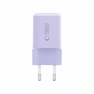 "Tech-Protect" NCM33 PD 33W QC3.0 USB-C / USB-C sieninis įkroviklis - violetinės spalvos