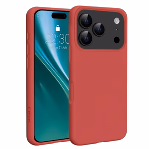 Etteri Silikoninis Mag dėklas for iPhone 17 Pro Max raspberry