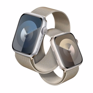 Crong Milano Steel nerūdijančiojo plieno dirželis, skirtas Apple Watch 38 / 40 / 41 / 42 mm, „Champagne“ spalvos