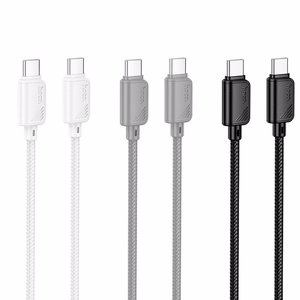 Kabelis USB C į USB C Hoco 3A 60W 1 m X113 baltas