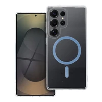 Drop Glue spalvingas magnetinis dėklas telefonui, suderinamas su MagSafe, skirtas SAMSUNG S25 ULTRA, šviesiai mėlynas