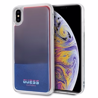 Guess GUHCI65GLCRE iPhone Xs Max raudonas kietas dėklas California Glow tamsoje