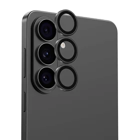 "Benks" grūdinto stiklo stiklas "Warrior Lens Protector" kameros apsauga "Samsung Galaxy S26/S26 Plus" (3 vnt.), juodas