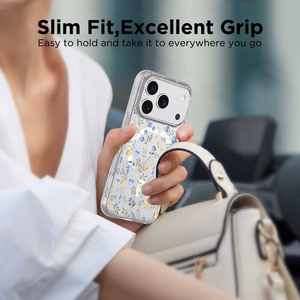 Tech-Protect FlexAir MagSafe dėklas telefonui iPhone 17 Pro - su ramunėlėmis ir lapais