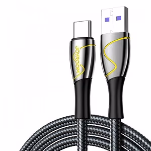 USB laidas Joyroom Mermaid Series juodas Type-C 120cm (iki 5A)