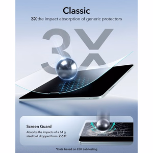 Apsauginė plėvelė ESR PAPER FEEL IPAD AIR 10.9" 4 / 5 / 2020-2022 / 11" 6 / 7 / 8 / 2024-2026 skaidri