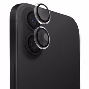 Uniq Optix skaidri kameros objektyvo apsauga iPhone 16 / 16 Plus su aplikatoriumi - skaidrus juodas