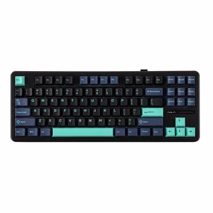AULA Gasket F87 Pro klaviatūra juoda žydra mėlyna GrayWoodV4 RGB