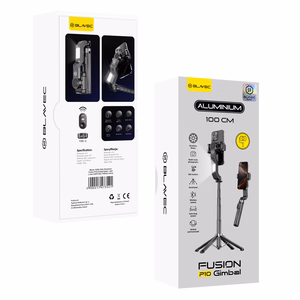 Blavec asmenukių lazda aliuminio Fusion P-10 gimbalo trikojis + nuotolinio valdymo pultas 1 metras (SSFP10G-TRB10) juodas