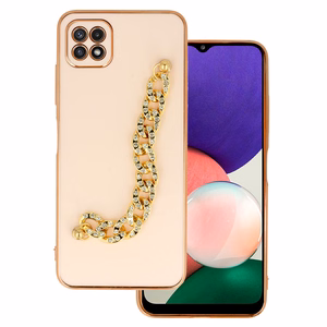 Dėklas telefonui Samsung Galaxy A22 5G (dizainas 4) (m) - šviesiai rožinis