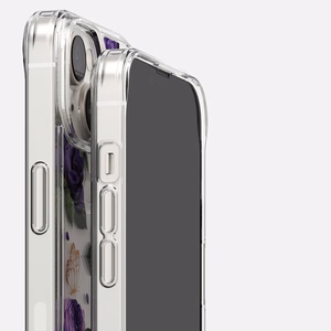 Ringke Fusion Design šarvuotas dėklas su geliniu rėmeliu iPhone 14 Plus skaidrus (Violetinė rožė) (FD637E29)