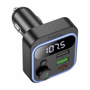 Automobilio Bluetooth siųstuvas Hoco QC3.0 PD 20W E85 juodas