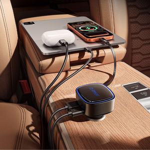 Orico FC-66-1A2C 66W Car Charger with Built-in Retractable USB-C Cable - Black