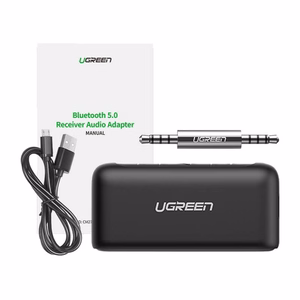Ugreen CM276 Garso imtuvas Bluetooth 5.0 garso adapteris AUX lizdas Juodas