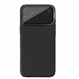 Nillkin CamShield Prop magnetinis dėklas iPhone 17 Pro Max / iPhone 18 Pro Max, juodas, versija su skaidriu objektyvo dangteliu