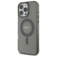 Guess IML Rhinestones Magnetinis dėklas telefonui iPhone 16 Pro Max - juodas