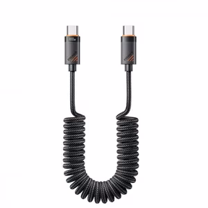 USB Laidas Essager Chuan juodas 60W Type-C / Type-C 120cm
