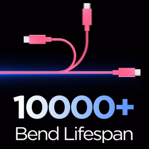 Spigen Essential EB6015CC USB-C laidas, 60 W, 100 cm – rožinis