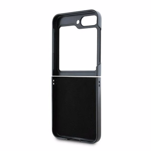 Guess Odinis 4G Metalinis Logotipas Dėklas telefonui Samsung Galaxy Z Flip 6 - Juoda