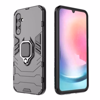 Dėklas telefonui Ring Armor Samsung Galaxy A24 4G su magnetiniu laikikliu ir žiedu - juodas