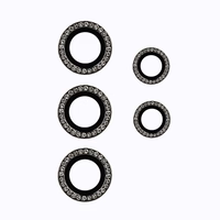 Grūdintas stiklas HARD DIAMOND kamerai (LENS) Samsung Galaxy S24 Ultra juodas (5 vnt. lęšiai)