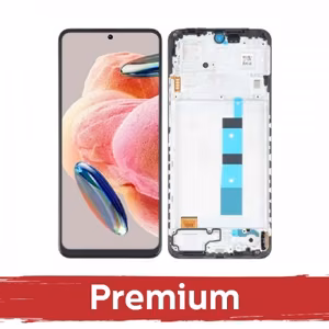 Ekranas skirtas Xiaomi Redmi Note 12 4G juodas su rėmeliu / OEM