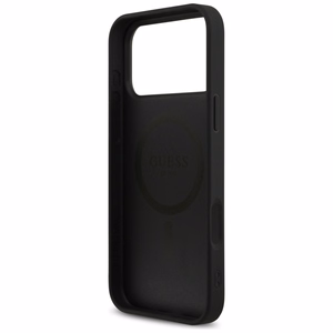 GUESS dėklas telefonui IPHONE 17 Pro Max, suderinamas su MagSafe GUHMP17XP4RPSK (4G Printed Stripes), juodas