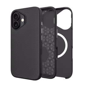 Dėklas Perfectionists Triangle Mag Case Apple iPhone 16 Plus juodas