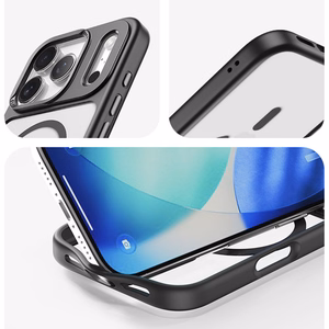 Rock Guard Objektyvo Apsauga Serijos Magnetinis Dėklas Iphone 17 Air permatomas-juodas