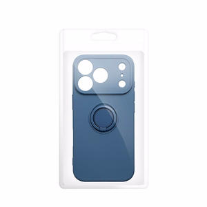 Silikoninis „Ring“ dėklas, skirtas „iPhone 17 Pro Max / 18 Pro Max“ – tamsiai mėlynas