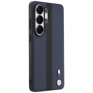 BMW Perforated Stripe Logo MagSafe Dėklas for Samsung Galaxy S26 Ultra - tamsiai mėlynas