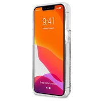 Karl Lagerfeld Skystas blizgučiai Choupette Fun dėklas telefonui iPhone 13 Pro Max 6.7" - sidabrinis