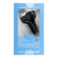 Automobilinis įkroviklis USB A + Type C PD QC3.0 3A 83W CC53-1A1C juodas