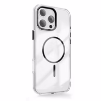 Clear Thin Mag dėklas for iPhone 16 Pro Max 6,9" juodas