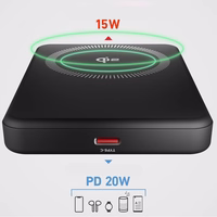 SBS Mag Power Qi2 5000 mAh išorinė baterija suderinama su MagSafe - juoda