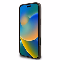 Guess 4G Big Logo dėklas telefonui iPhone 16 Pro - rudos spalvos