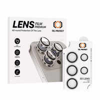 Temperuotas stiklas Tel Protect 3D objektyvo kamerai Samsung Galaxy S24 Ultra - skaidrus (5 vnt.)