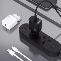 Dudao A27STEU 25W GaN USB-A Wall Įkroviklis with USB-A - USB-C Laidas - Juodas